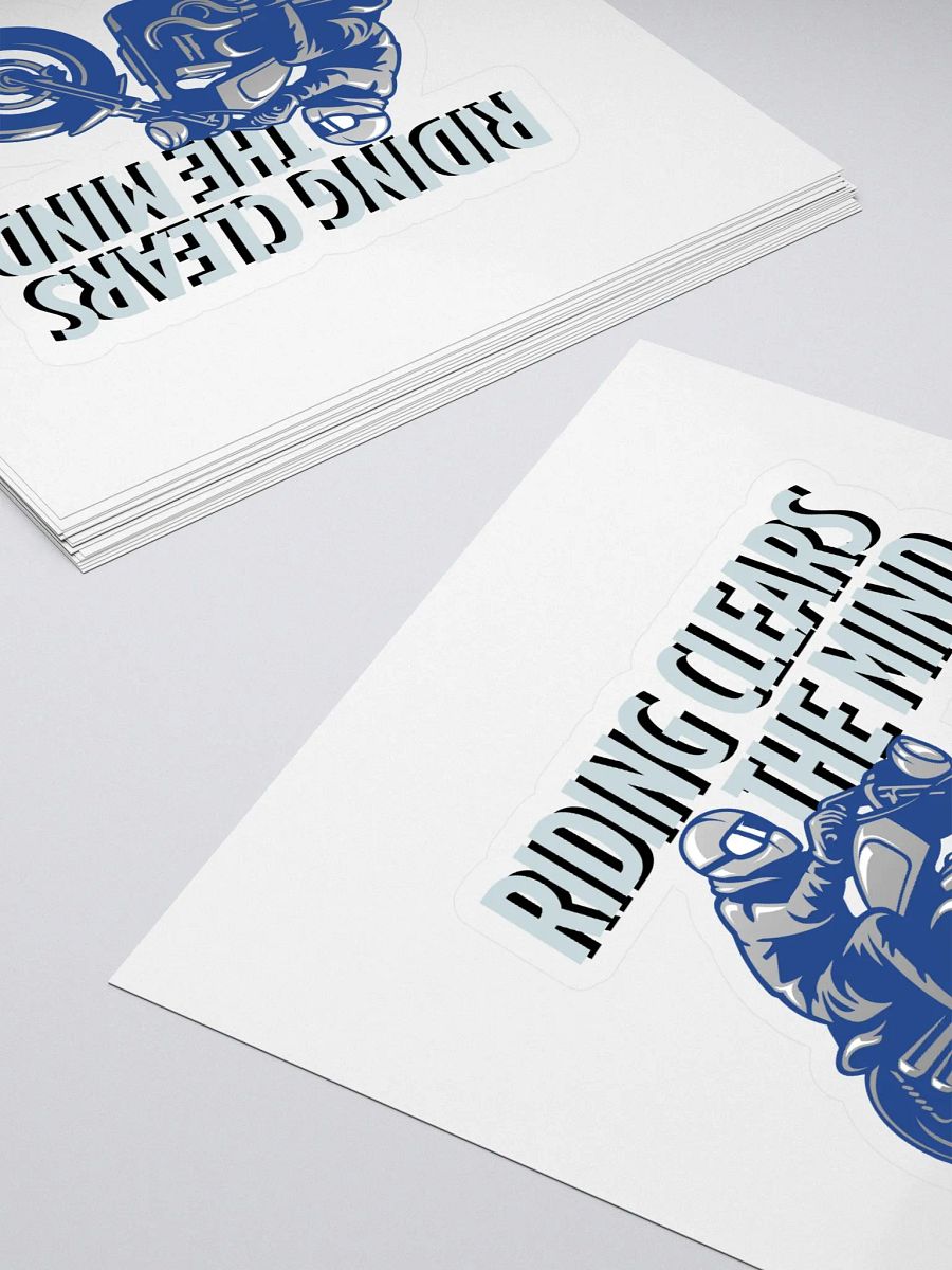 Ride Free Kiss Cut Stickers | Riding clears the mind. product image (4)