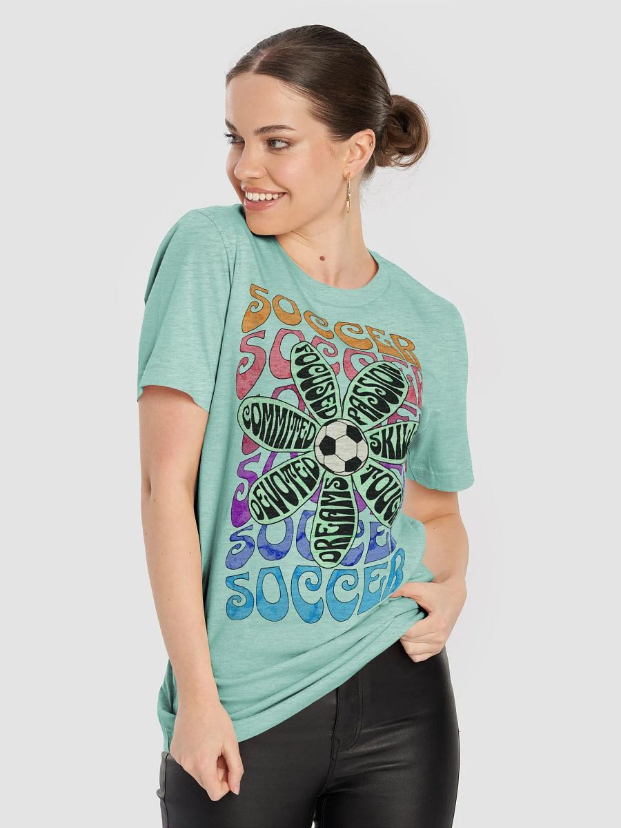 Flower Soccer Motivational Passion Petals T-Shirt product image (23)