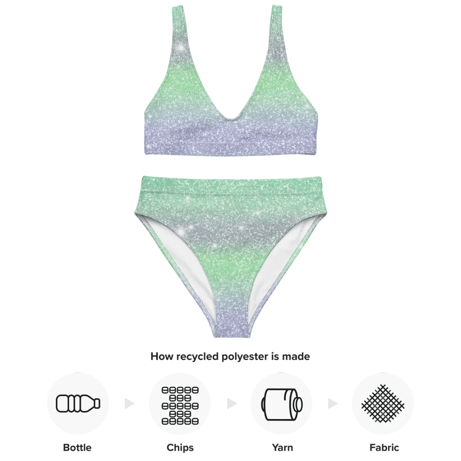 Glitter Unicorn Texture Design High Waisted Bikini (3) product image (4)