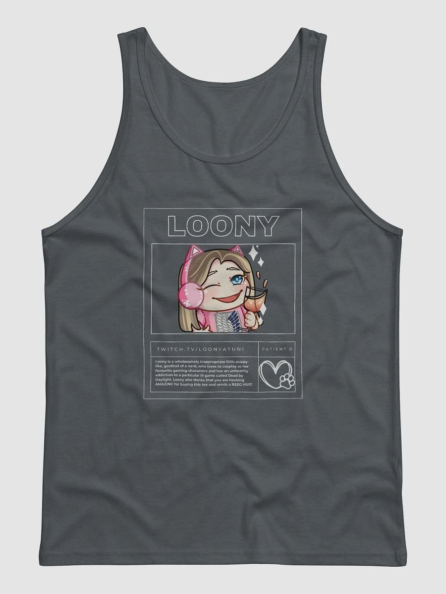 Loony Patient 0 album cover bio (Bella+Canvas jersey tank) product image (1)