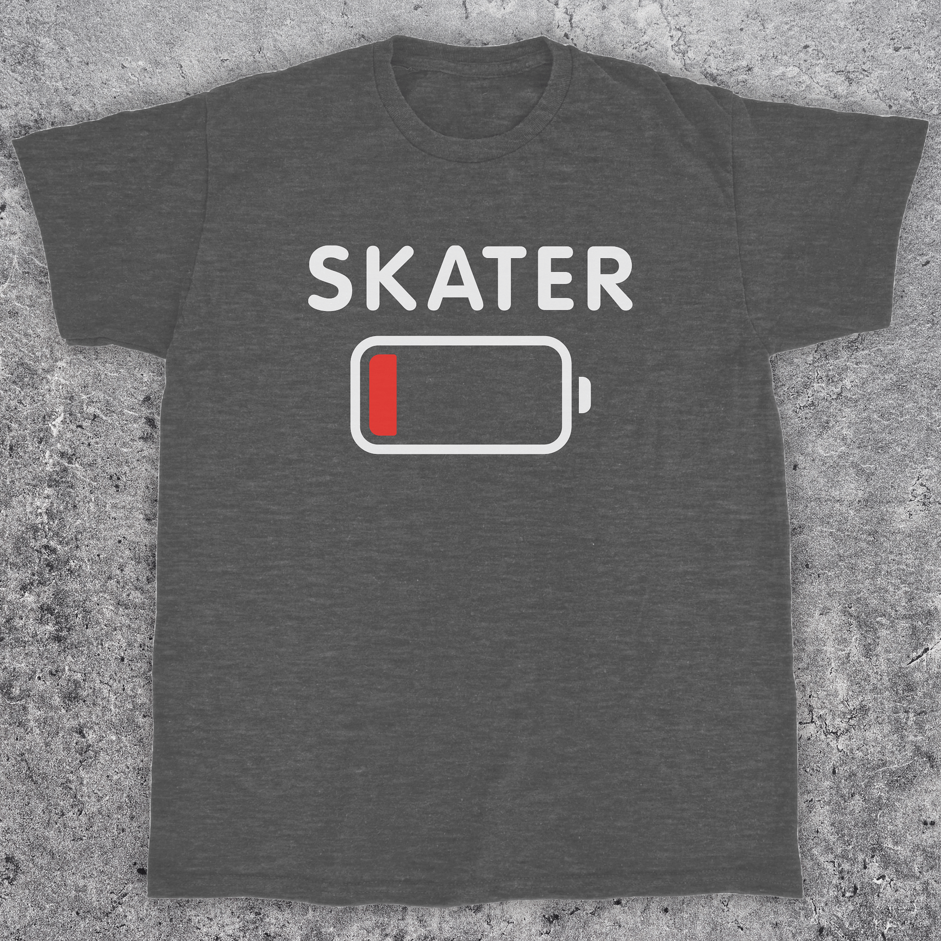 Skater low battery, Funny skateboarding t-shirt, Unisex product image (1)