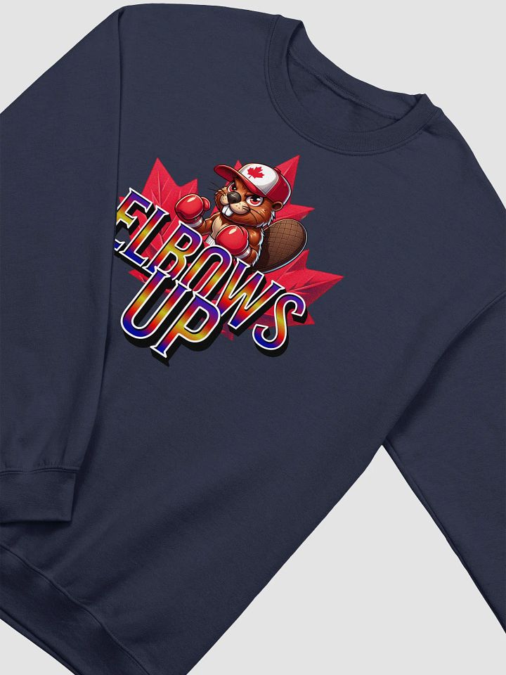 Elbows Up Maple Leaf Beaver Boxing Mauler Crewneck Sweatshirt product image (2)
