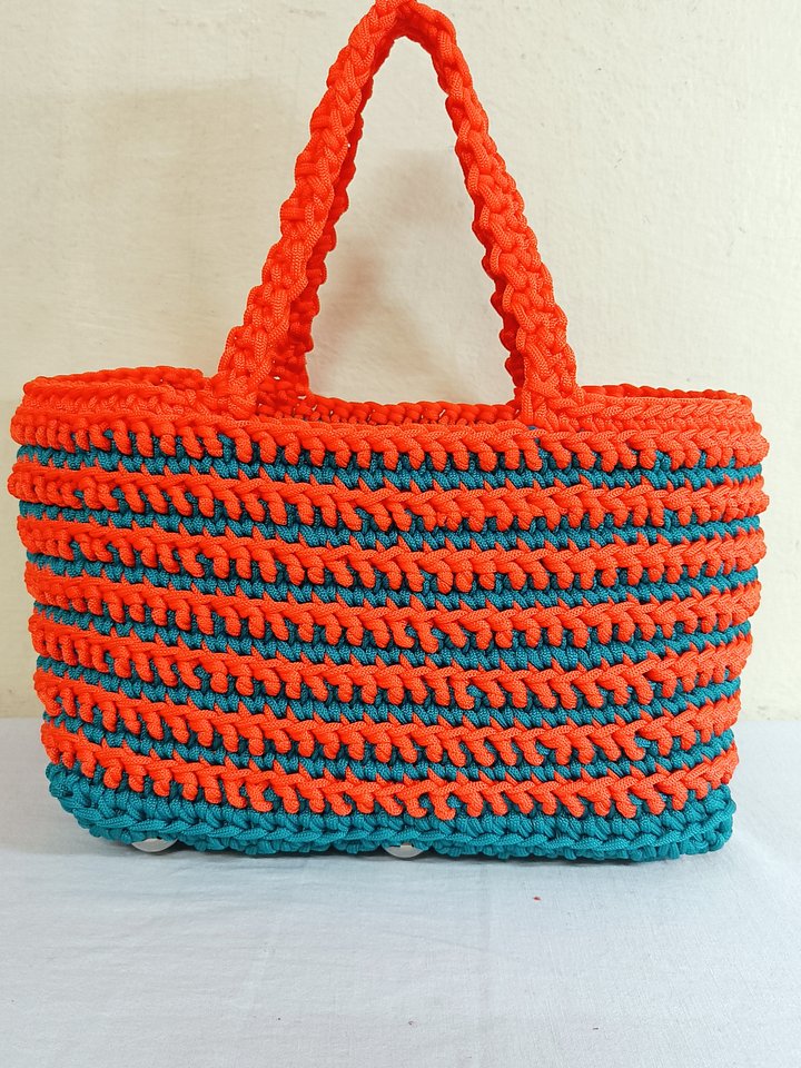 hand made nylon rope basket product image (2)