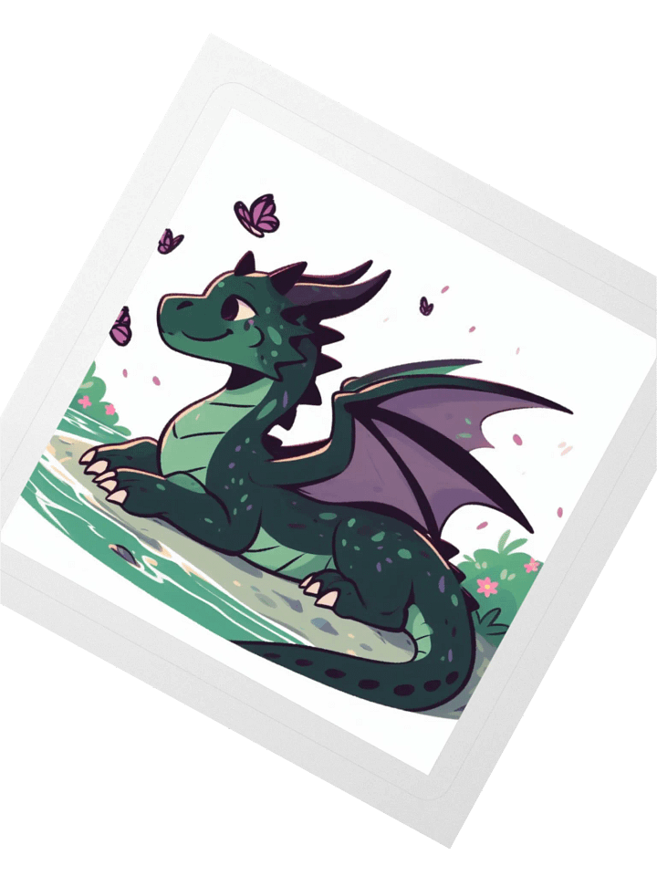 Whimsical Dragon Kiss Cut Stickers product image (3)
