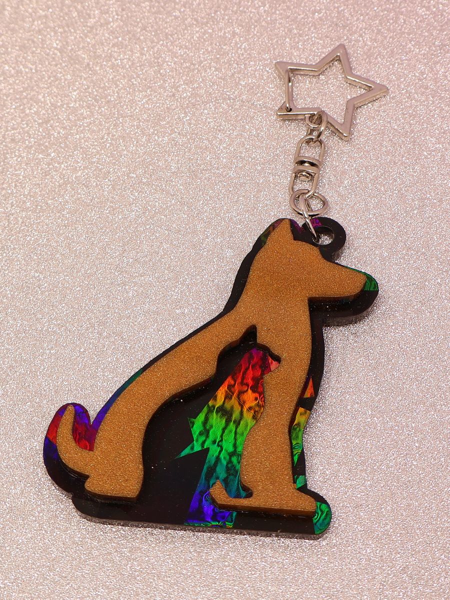 Doggo and Holo Catto Keychain product image (3)