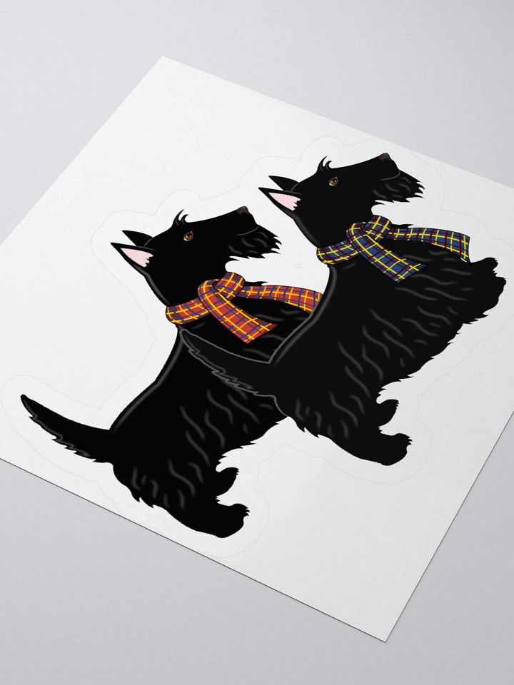 Two Black Scotties Sticker product image (7)