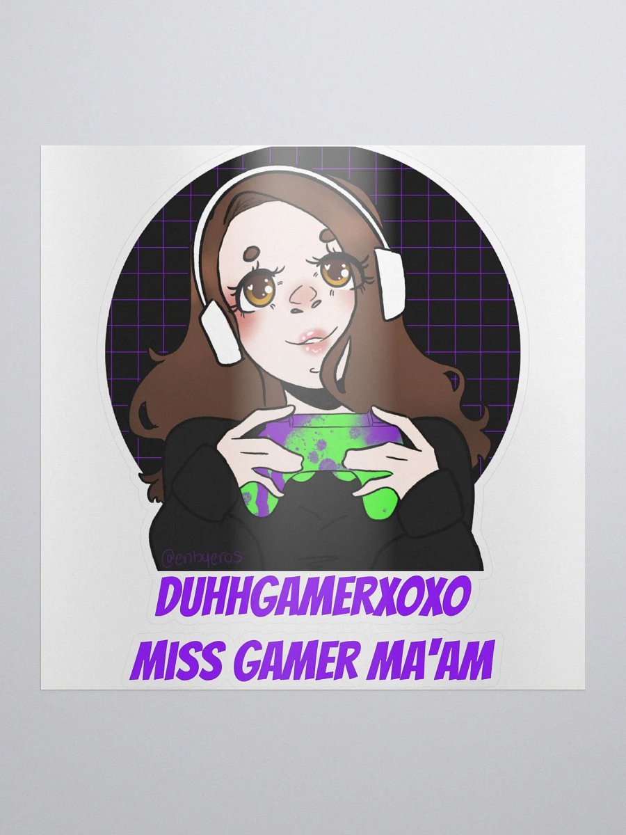 DuhhGamerXOXO/Miss Gamer Ma'am Sticker - Purple Text product image (1)