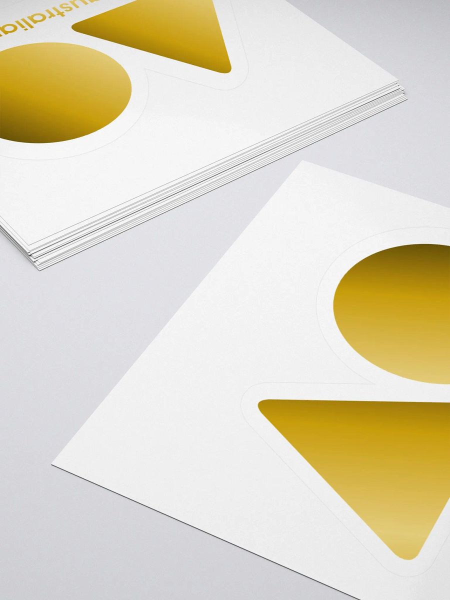 Australian open Gradient Gold Kiss Cut Stickers product image (15)