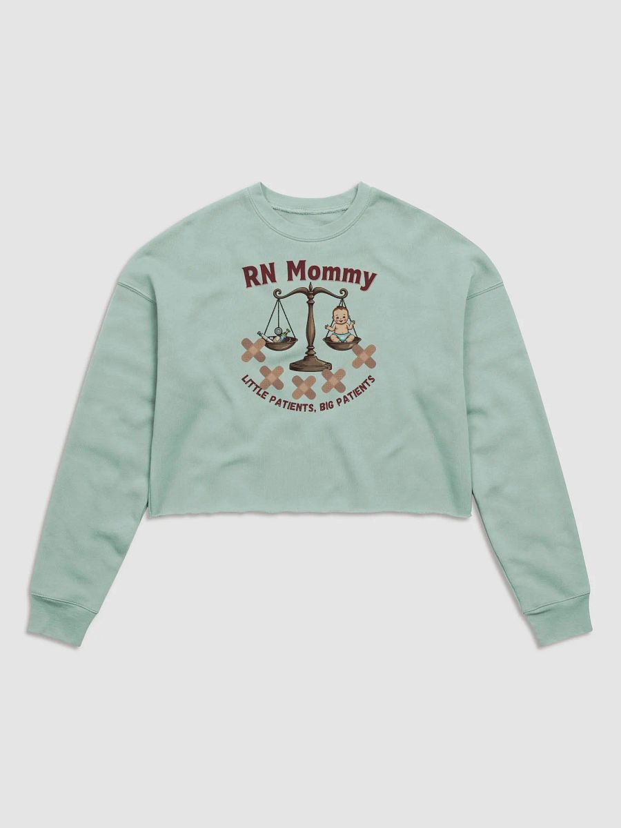 RN Mommy Little Patients Big Patients Cartoon Crop Sweatshirt product image (1)