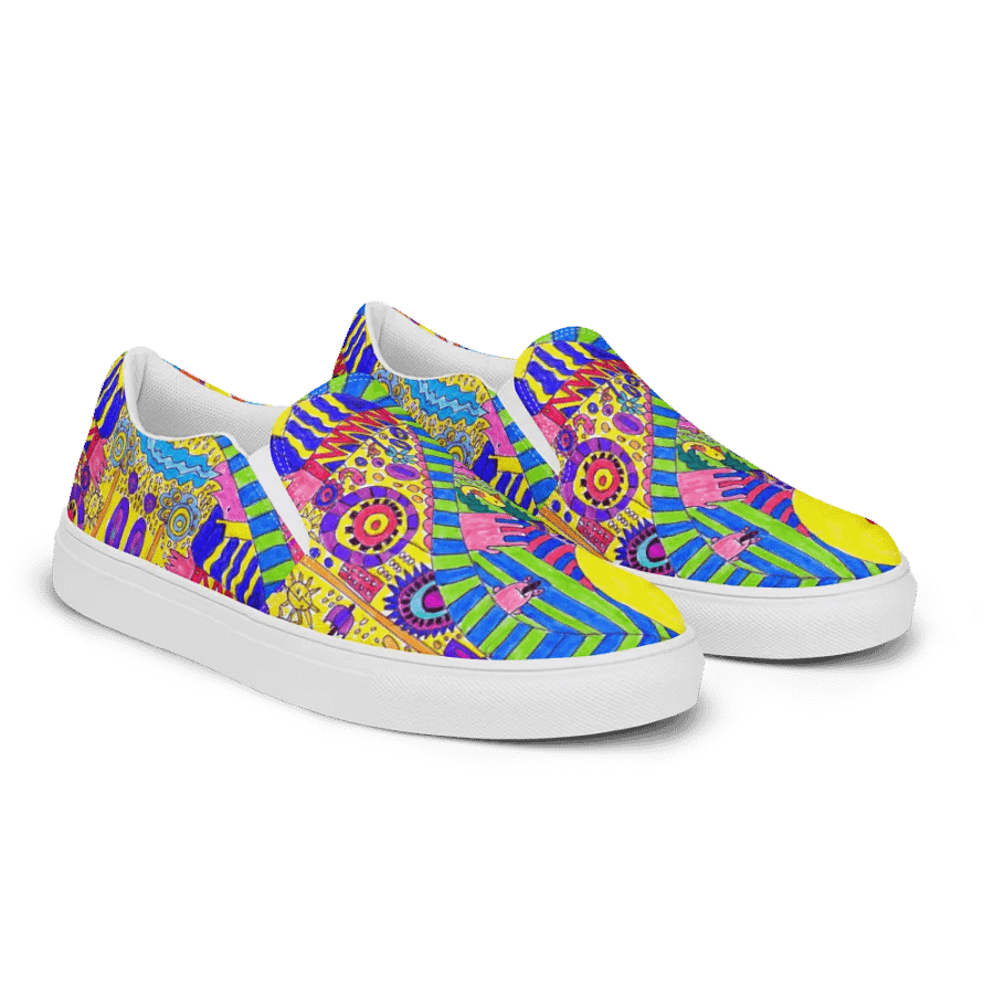 Abstract Colourful Doodles Men's Canvas Shoes product image (3)