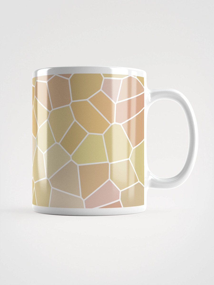 Mug Blanc Mozaïque Latte - Design Géométrique Rétro Chic - Cadeau Déco product image (1)