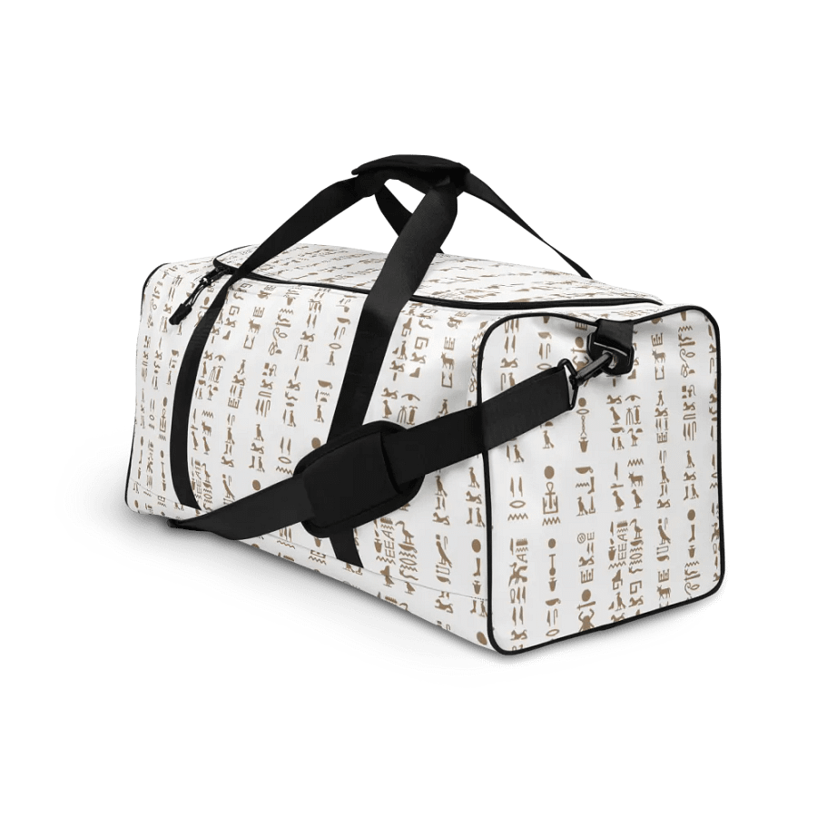 Isis White Hieroglyphs All-Over Duffle product image (3)