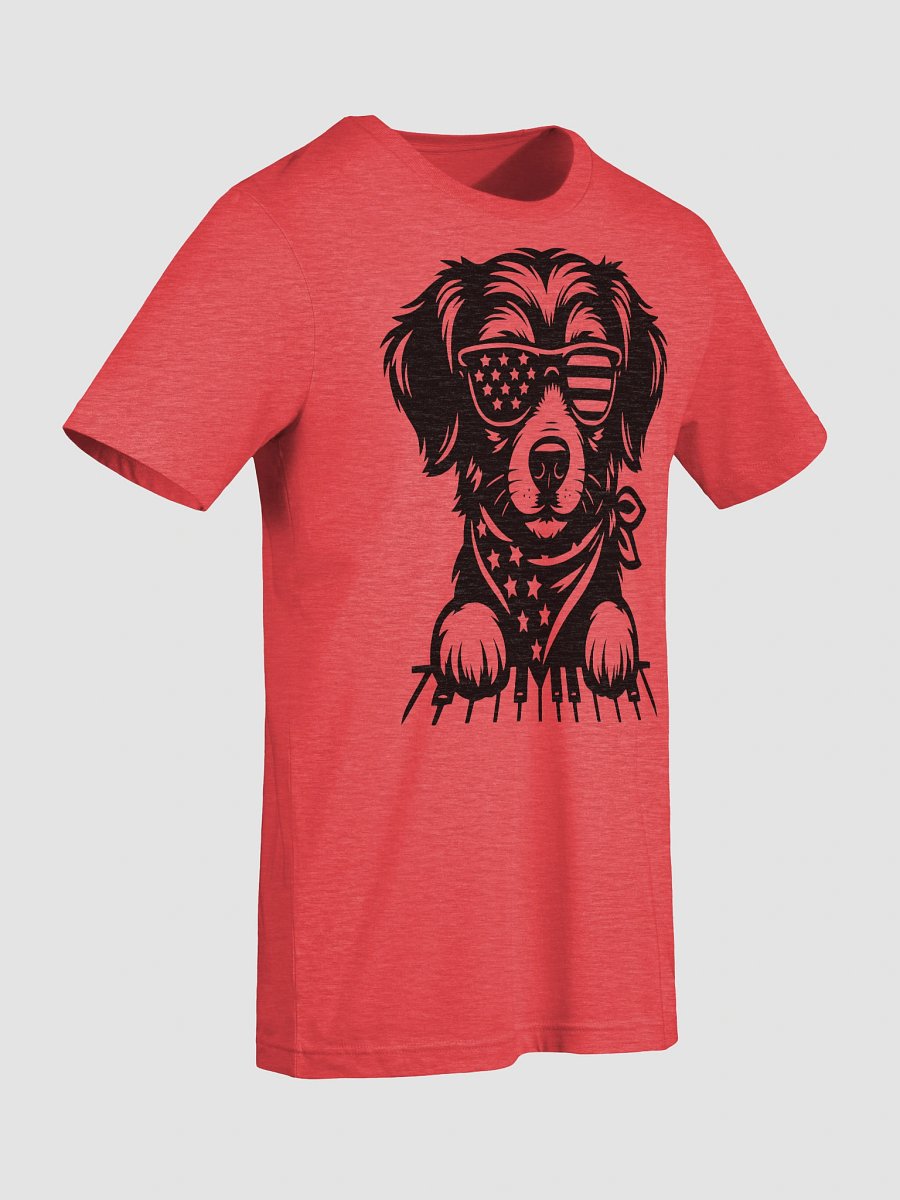 Patriotic Piano Pup in Bandana | Border Collie T-Shirt product image (9)