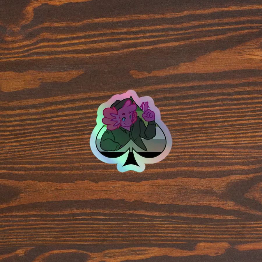 Aro in Spades | Kiss-Cut Holo Sticker product image (5)