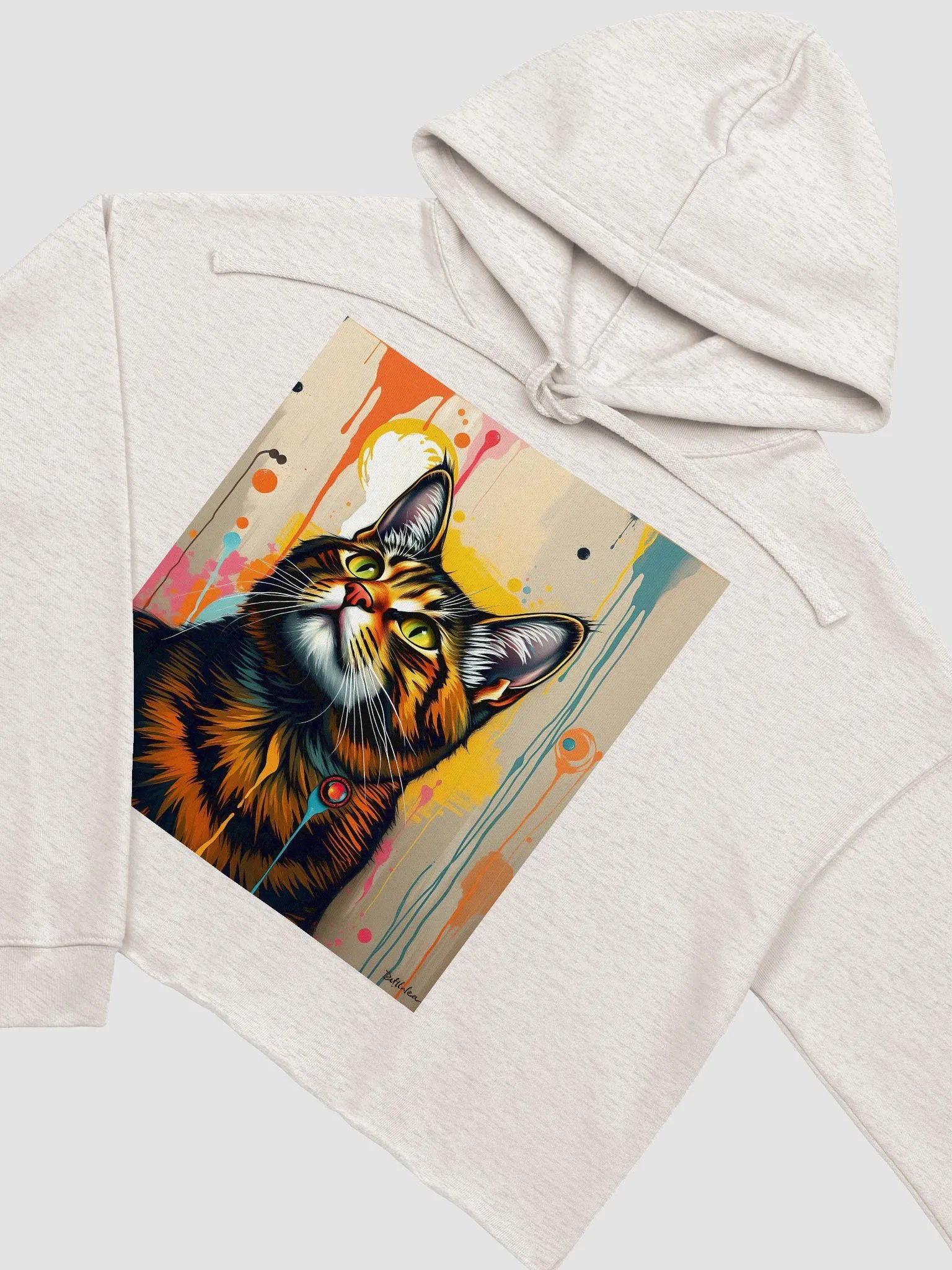 here kitty, kitty! Cozy Chic: Bella+Canvas Fleece Crop Hoodie product image (3)