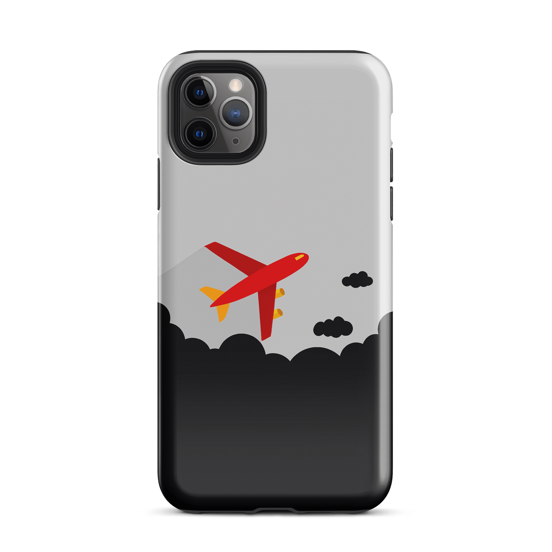 Skybound Style: Red Jet Through Storm iPhone Case product image (2)