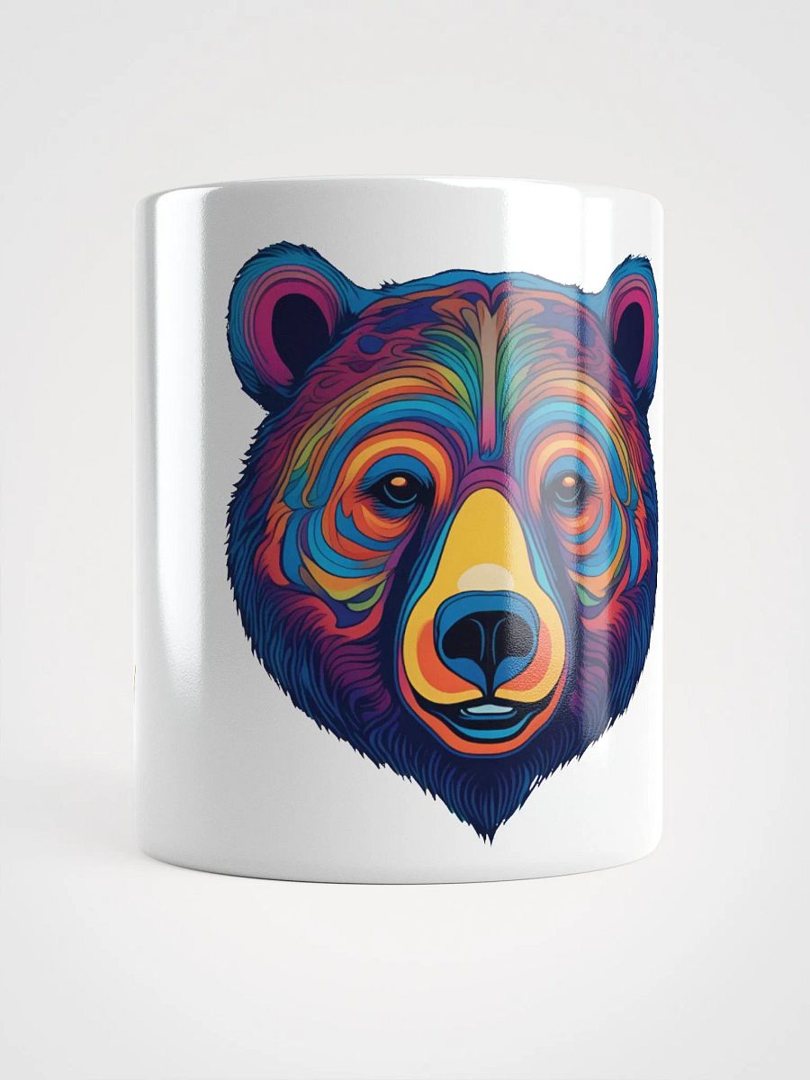 Vibrant Bear Face White Glossy Mug product image (3)