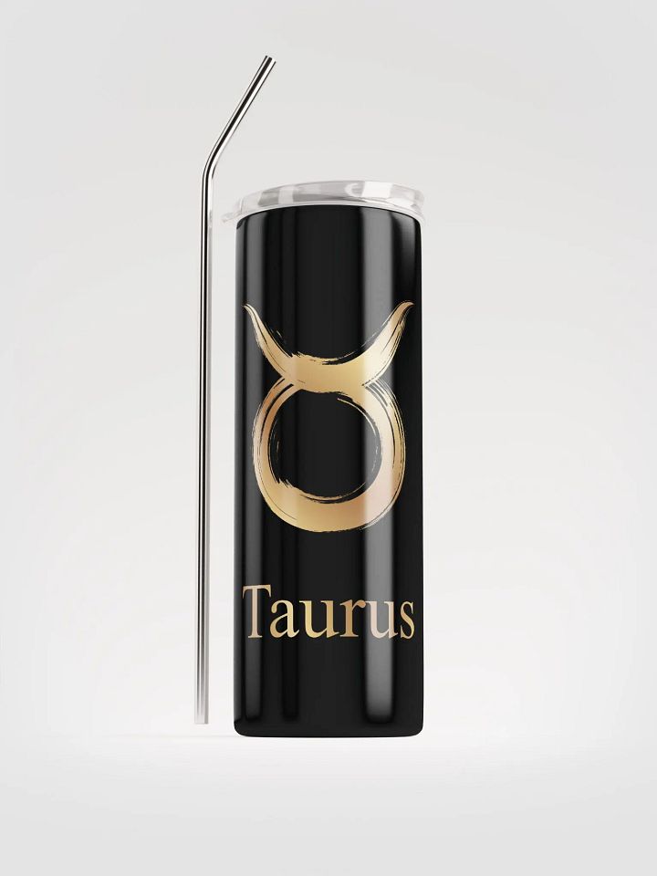 Shine with Golden Taurus: Luxury Steel Tumbler for Zodiac Enthusiasts product image (1)