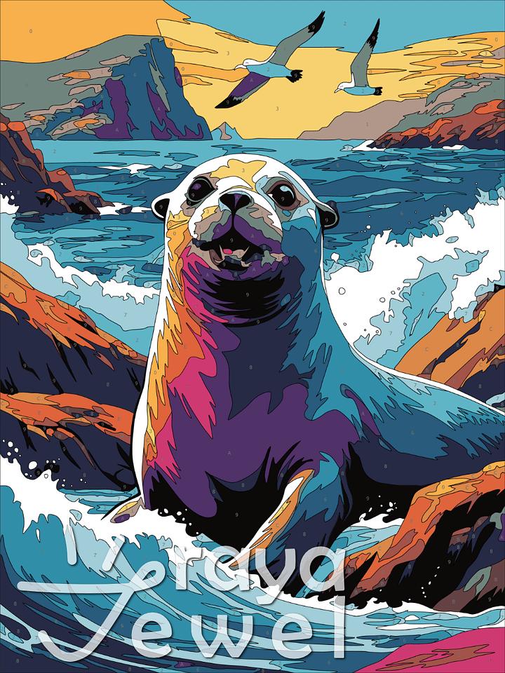 Seal! Color by Number Coloring Page product image (1)