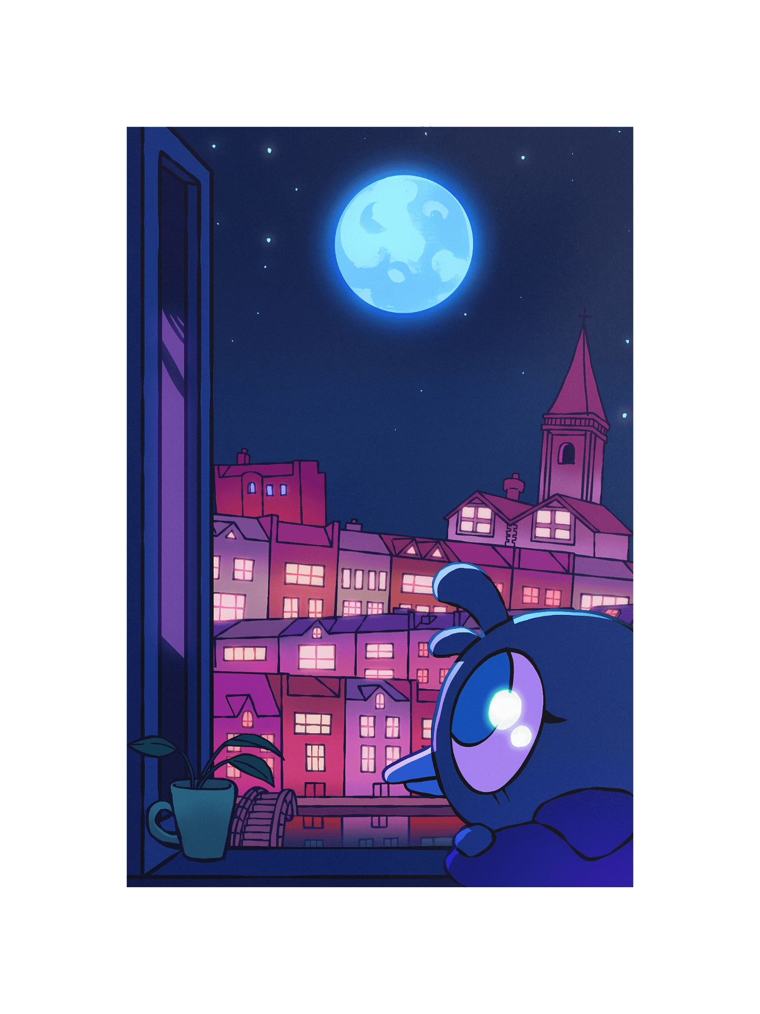 Bird Moonlight City Poster product image (4)