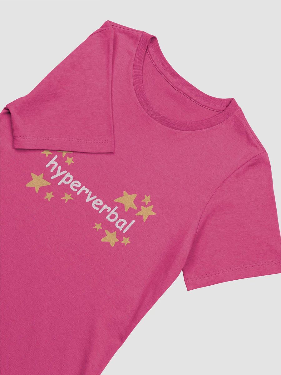 hyperverbal (comic sans with stars) printed women's relaxed tee product image (3)