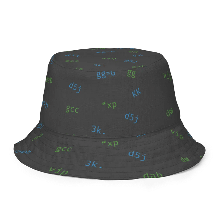Reversible Vim motions bucket hat product image (2)