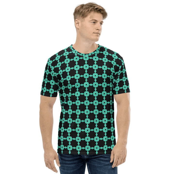 Abstract Repeating Chain Pattern Men's Crewneck T Shirt product image (1)