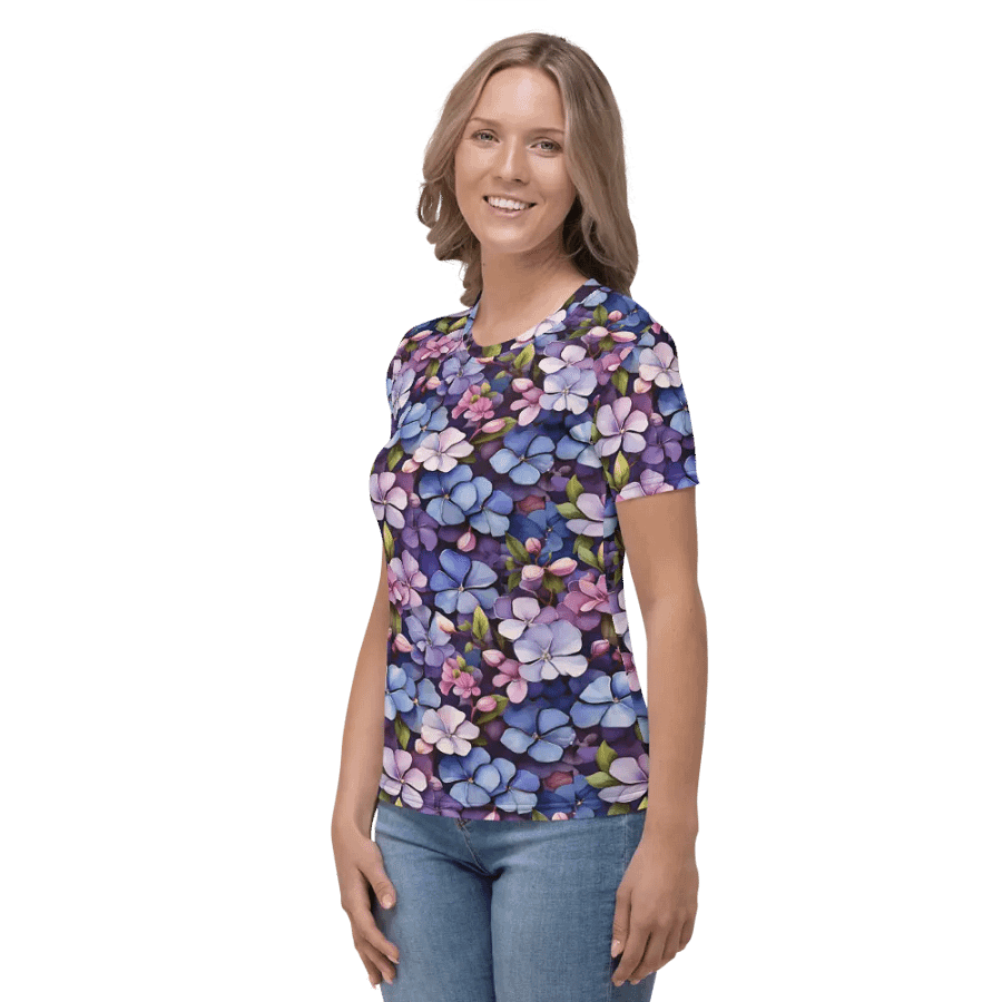 Floral Themed All Over Print T-shirt product image (4)