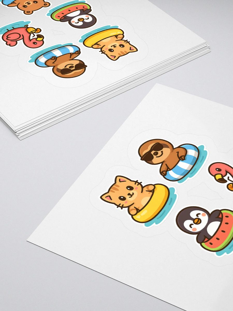 Animal Pool Party Sticker Set product image (4)
