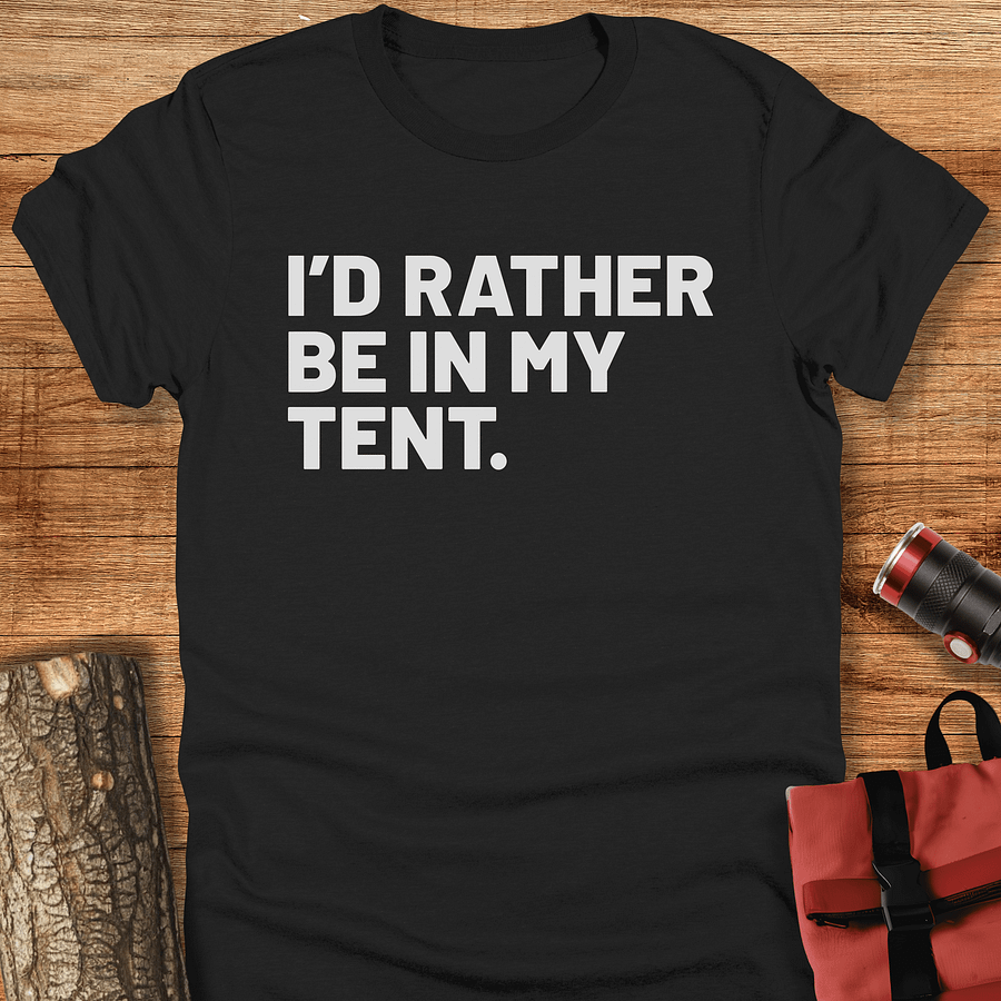 I'd rather be, Camping t-shirt, Unisex product image (1)