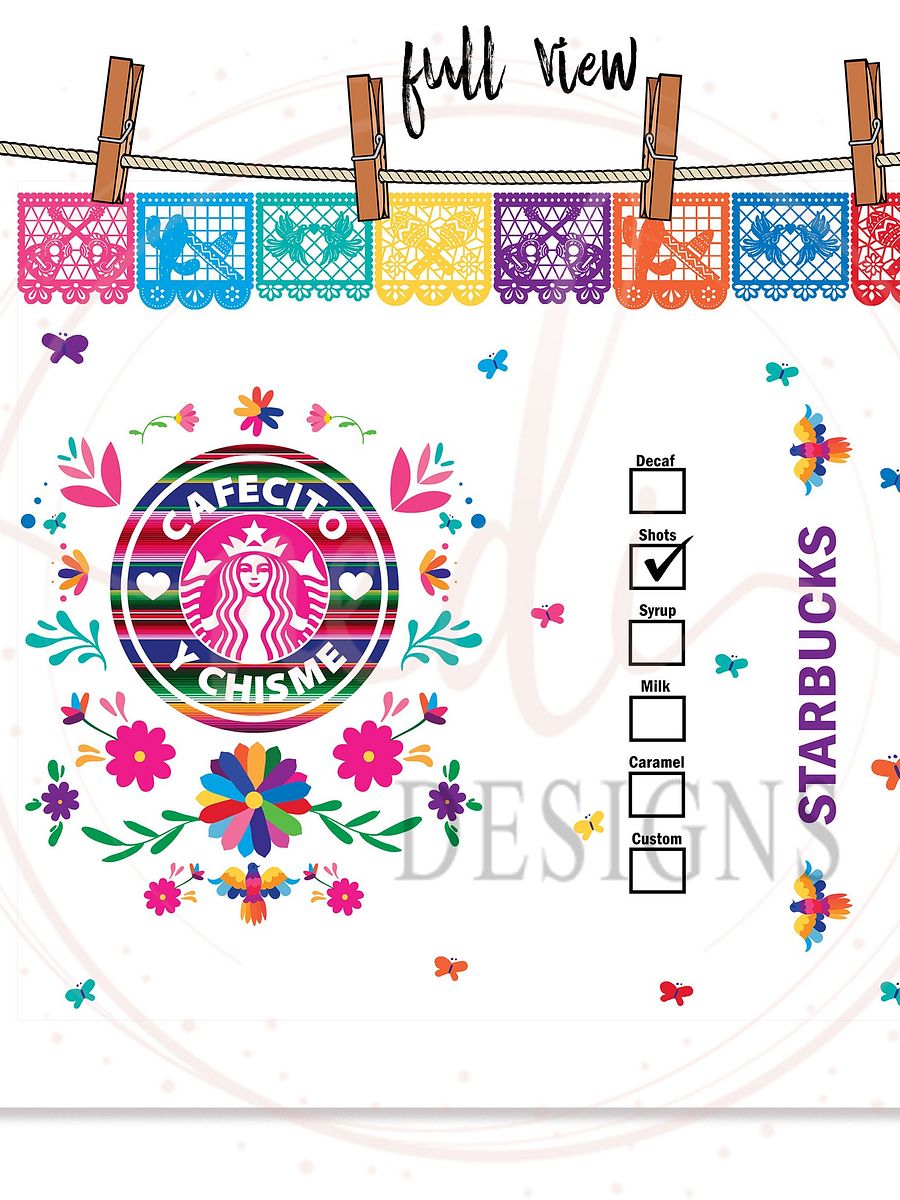 Tumbler Cups | 20oz Skinny Tumbler | Cafecito Y Chisme Fiesta White Tumbler | Personalized Tumbler | Mexican Tumbler with Straw product image (3)