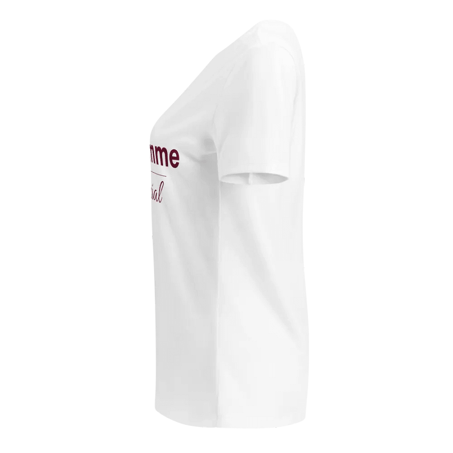 Relaxed V-Neck Tee with Maroon Logotype product image (7)