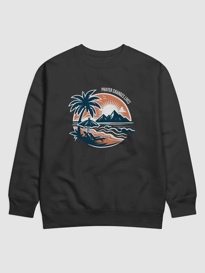 Tropical Sunset Lounge Sweatshirt | Prayer changes lives product image (1)