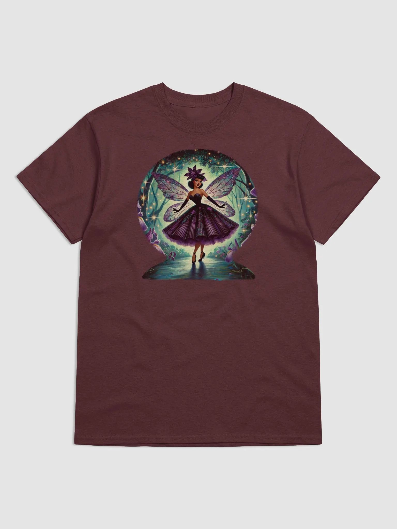Enchanted Forest Purple Fairy Basic T-Shirt by Gildan product image (8)