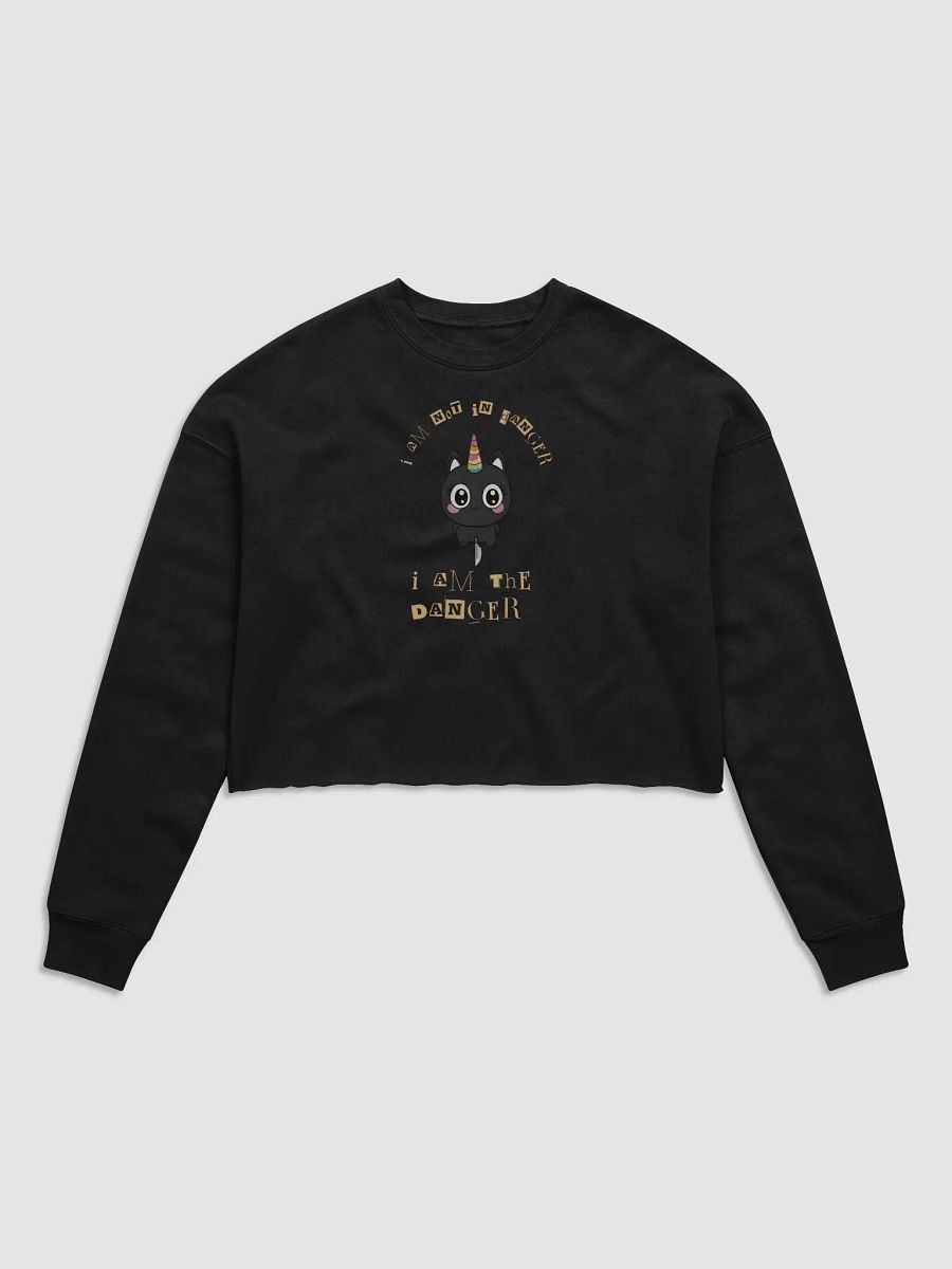 I AM THE DANGER Unicorn Cat Horn Crop Sweatshirt product image (1)