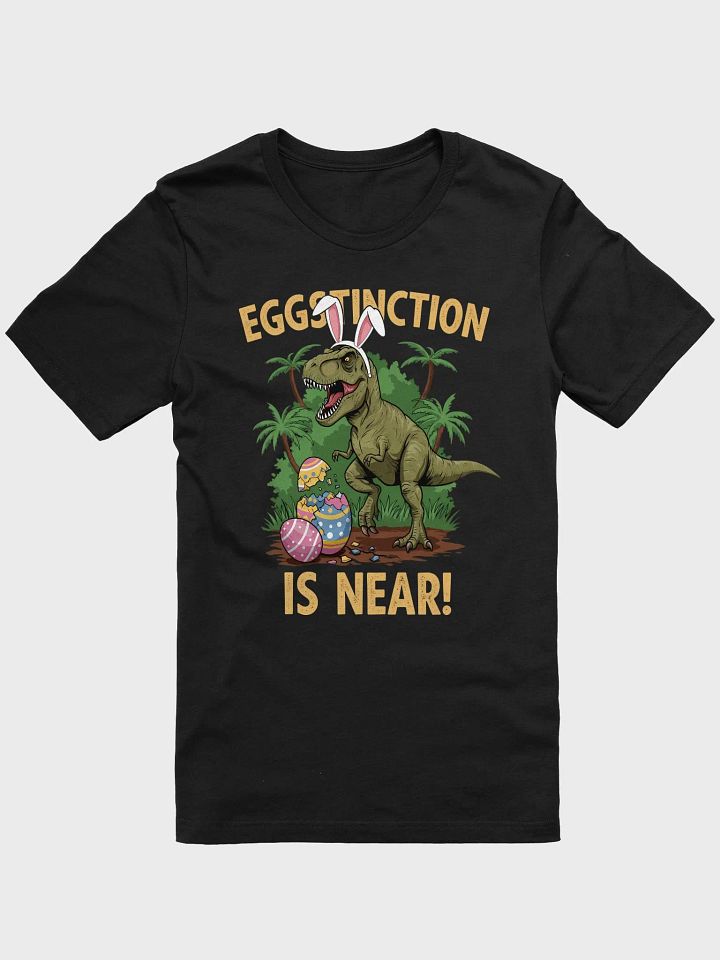 Funny Easter Dinosaur T-Shirt – Eggstinction Is Near product image (4)