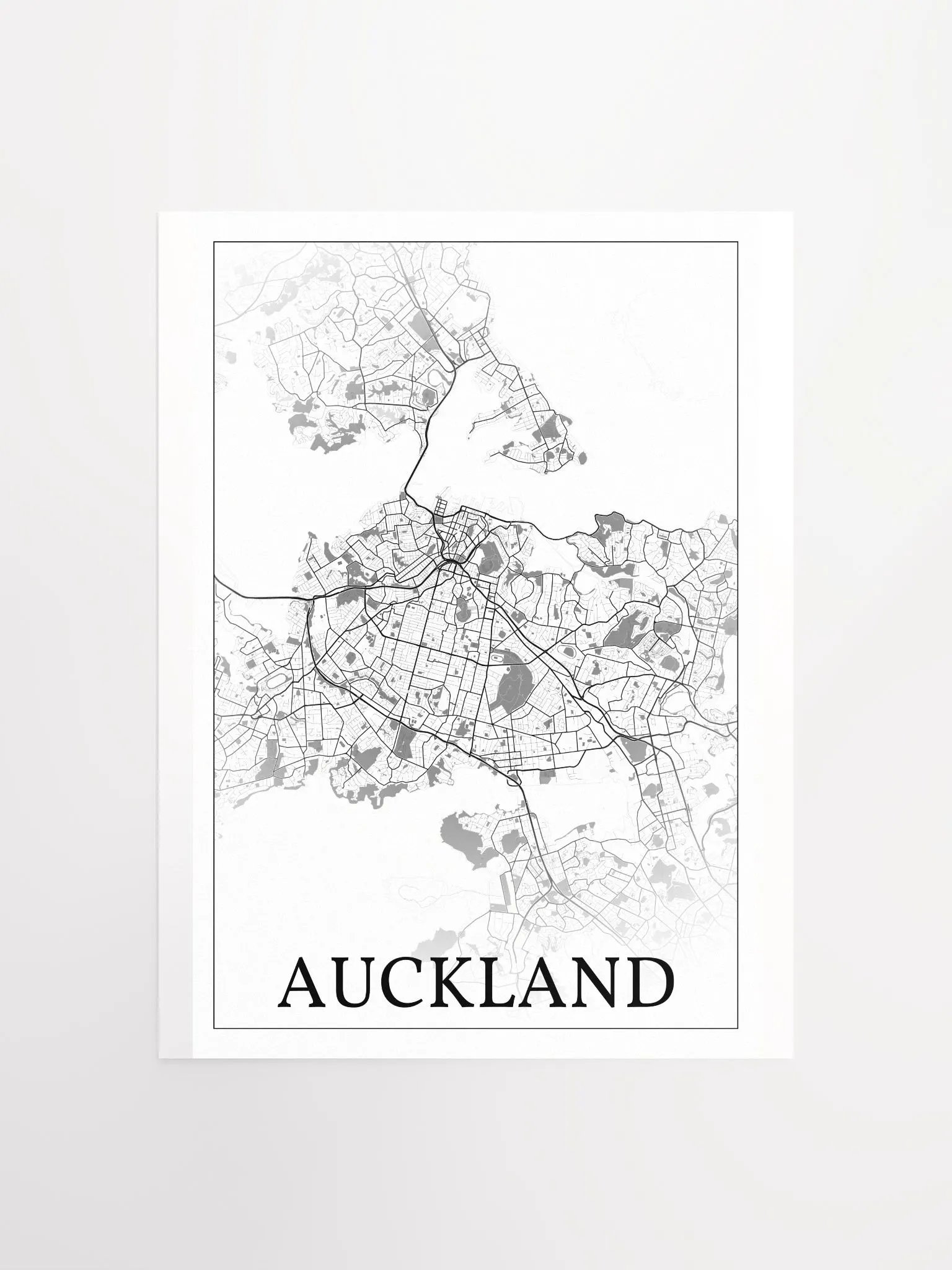 Auckland, New Zealand, city map print product image (5)