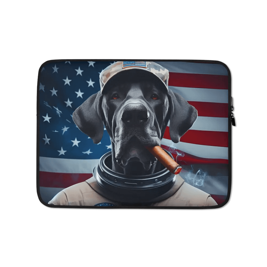 Patriotic Dog Tablet Laptop Sleeve product image (1)