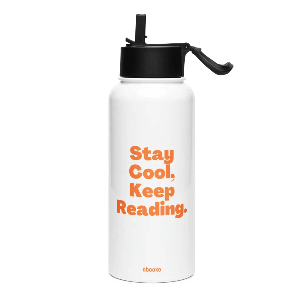Water Bottle "Stay Cool, Keep Reading" Orange product image (1)