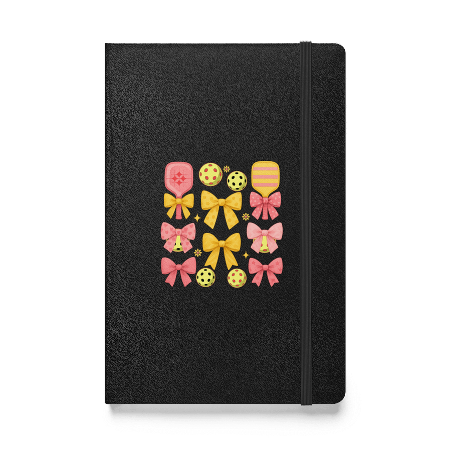 Pickleball Paddles Bows Hardcover Notebook product image (1)
