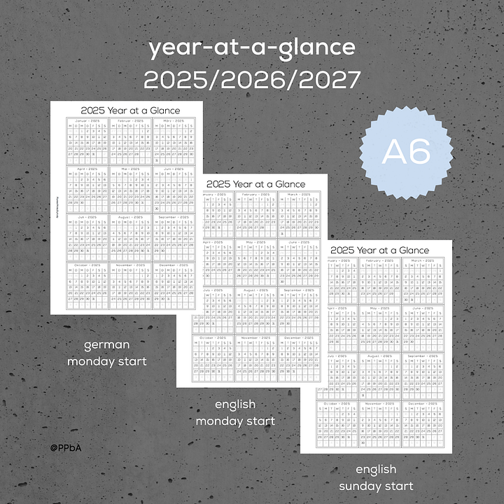 year at a glance - A6 - 2025-26-27 product image (2)