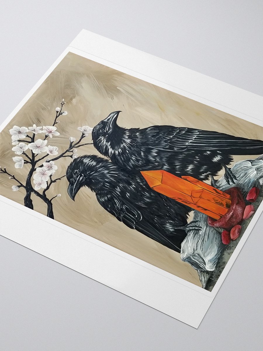 Tangerine quartz with ravens vinyl sticker product image (3)