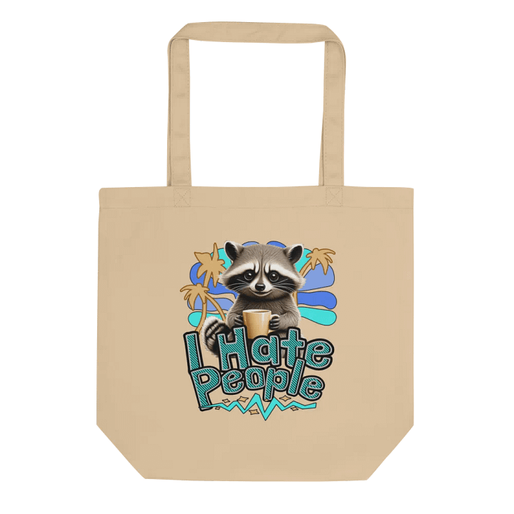 I Hate People Raccoon Sassy Tote Bag product image (1)