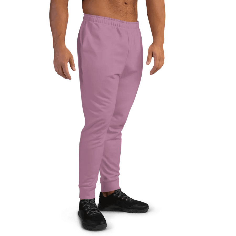 Plain Medium Dark Lilac Purple Soft Summer Recycled Polyester Premium Men's Joggers by Treasure Pie product image (8)