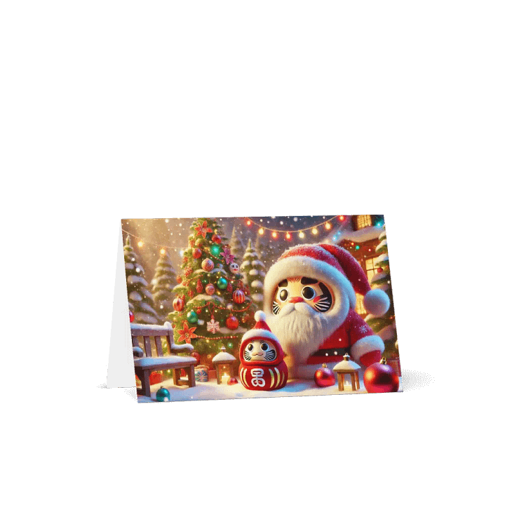 Santa Daruma Christmas Greeting Card product image (1)