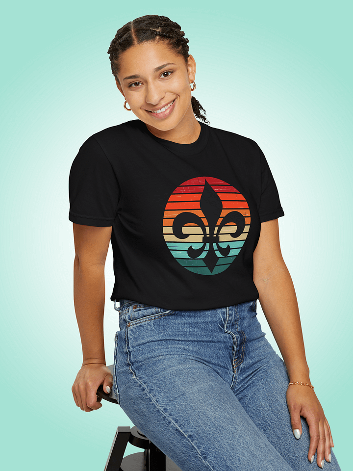 Retro Sunset Fleur De Lis product image (1)