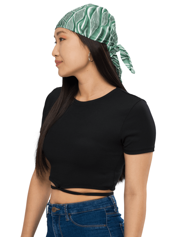 Seafoam Green Animal Print Painted Bandana product image (2)