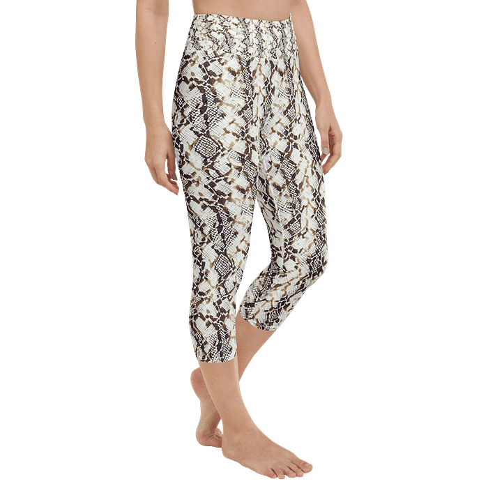 Beige Snake Skin Capri Leggings product image (2)