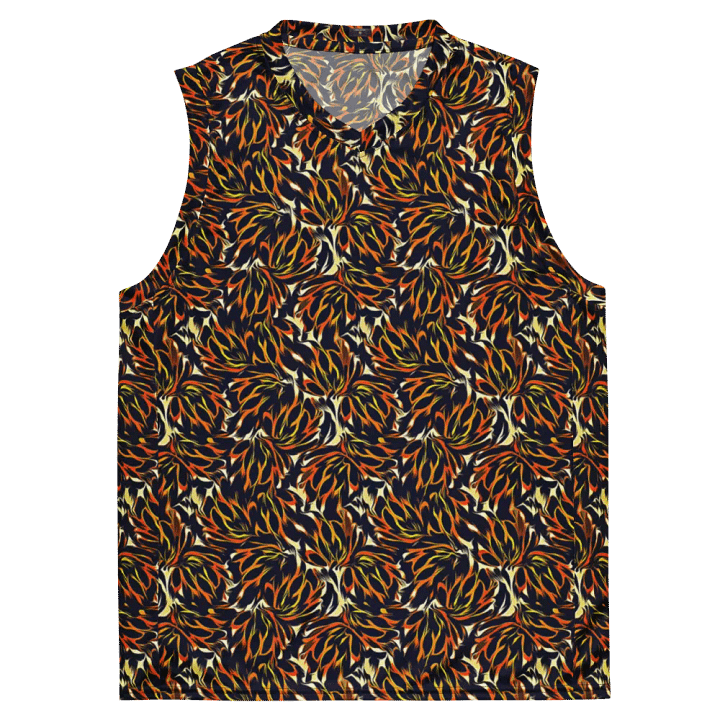 Tiger Flower | Recycled Unisex Basketball Jersey product image (2)
