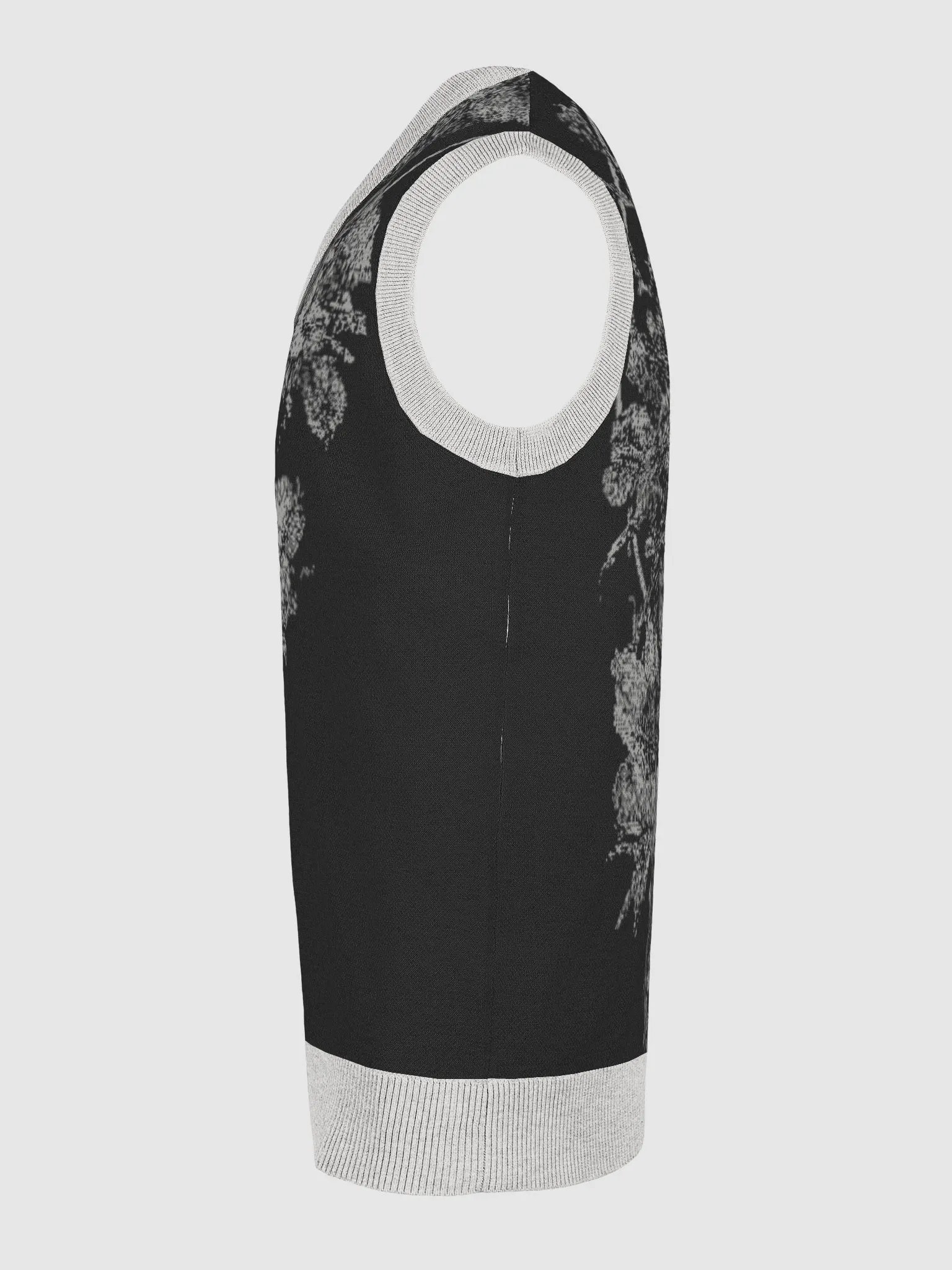Skull Blossom Knitted V-Neck Vest product image (5)